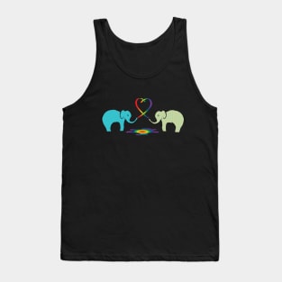 Elephants Rainbow Tank Top